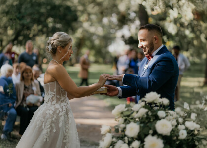 Svatební obřad na zámku