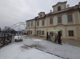 Loučeň teď pod sněhem připomíná zámek prince z filmové Popelky